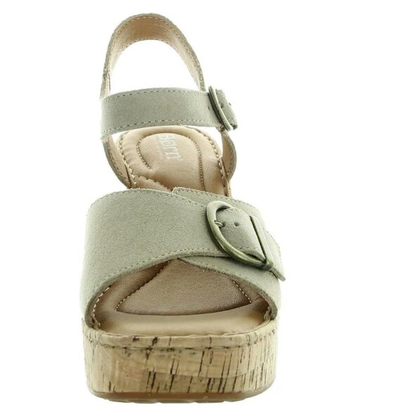 Born Buckle Leather Platform Sandals Women's Size 11 New in Box - Picture 3 of 3